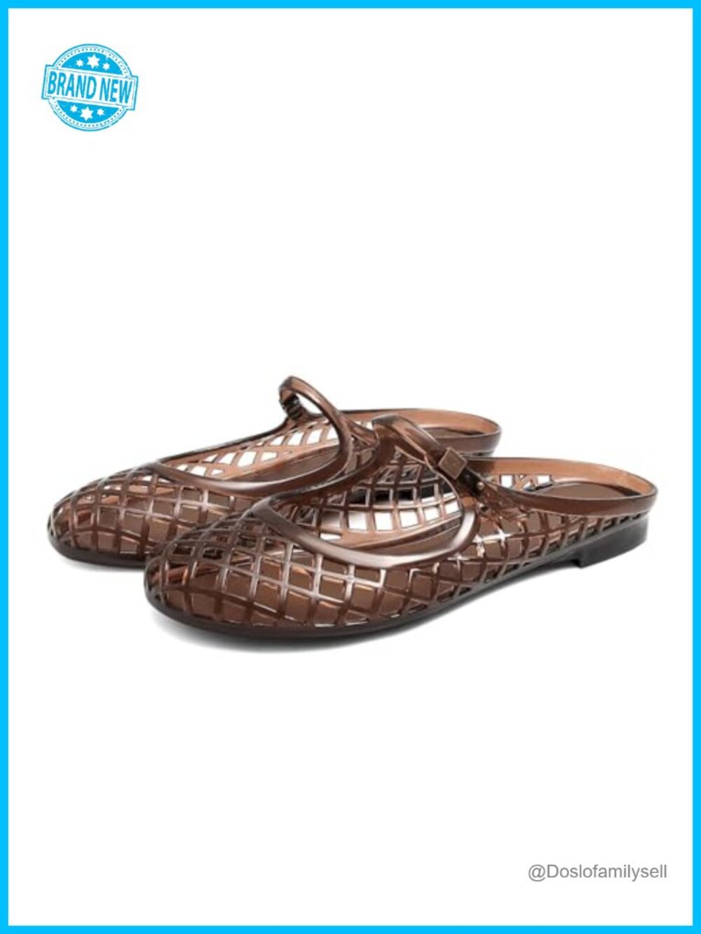 Clear Jelly Sandals Women Mary Jane Mules Open Toe Slides PU Beach Summer